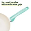 The Cookware Co GreenPan Rio Ceramic Coated Aluminum Fry Pan 7 in. Turquoise CC002478-001